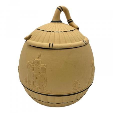 ウェッジウッド の 陶器 の シュガーボックス （ 砂糖入れ ） Wedgwood (ウェッジウッド) シュガーポット ブラックオンケーン