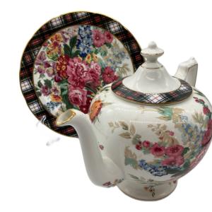 Wedgwood (ウェッジウッド) ティーポット&プレート RALPH LAUREN ハンプトンフローラル