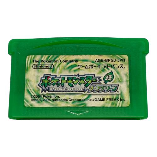 ゲームボーイアドバンス用ソフト ポケットモンスターリーフグリーン CERO A (全年齢対象)