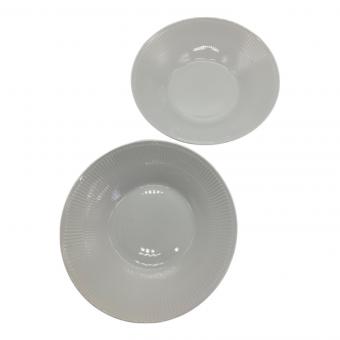 ROYAL COPENHAGEN (ロイヤル・コペンハーゲン) 深皿 ホワイトフルーテッド・プレイン 2Pセット