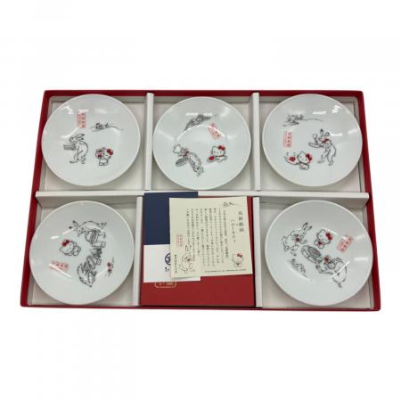 橘吉✖️ハローキティ小皿5枚セット 橘吉 (タチキチ) 鳥獣戯画 x ハローキティ 小皿 5Pセット｜トレファク