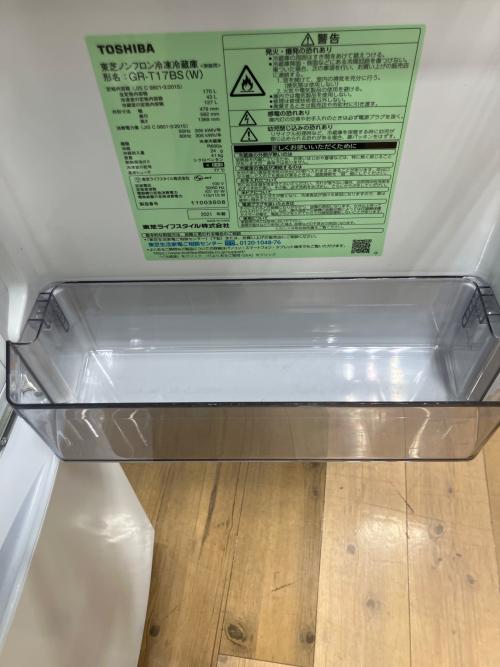 TOSHIBA (トウシバ) 2ドア冷蔵庫 GR-T17BS 2021年製 141 170L
