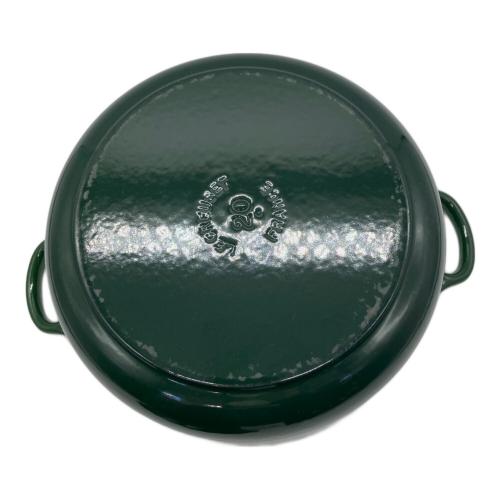 LE CREUSET (ルクルーゼ) 両手鍋 約直径20cm グリーン