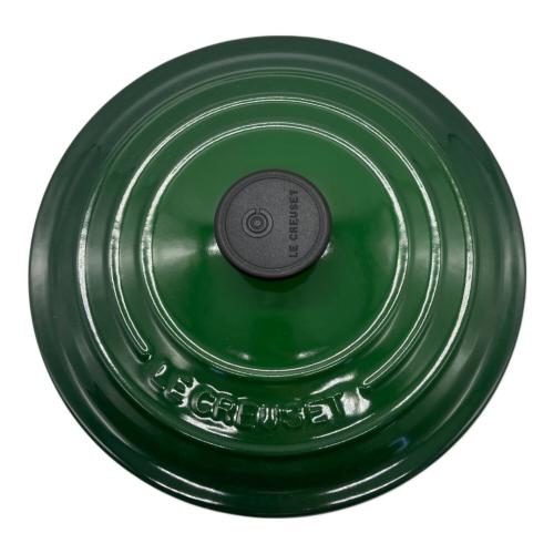 LE CREUSET (ルクルーゼ) 両手鍋 約直径20cm グリーン
