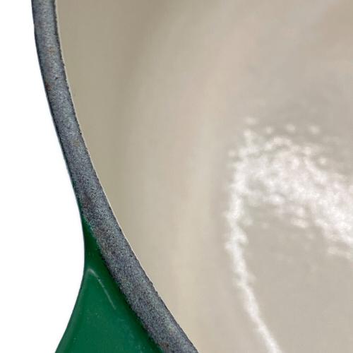 LE CREUSET (ルクルーゼ) 両手鍋 約直径20cm グリーン