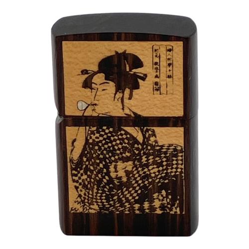 ZIPPO 喜多川歌麿【ポッピンを吹く娘】