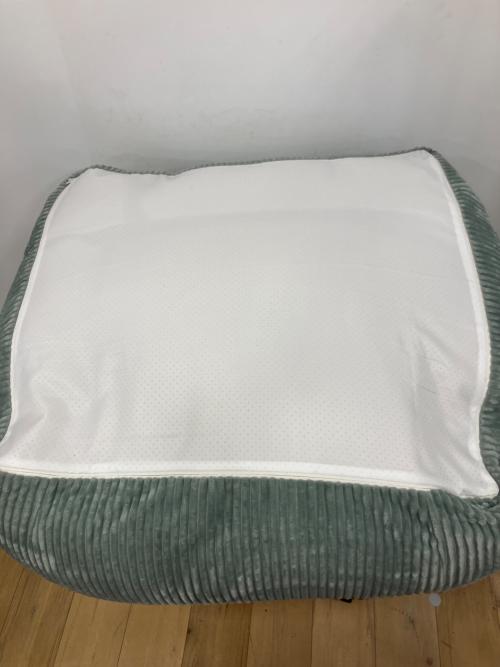 LOOSY コーデュロイビーズクッション オットマン付 幅95cm×奥行き90cm×高さ60cm グリーン