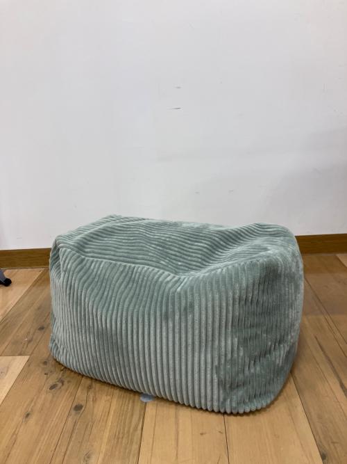LOOSY コーデュロイビーズクッション オットマン付 幅95cm×奥行き90cm×高さ60cm グリーン
