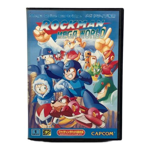 ロックマン メガワールド メガドライブ用ソフト 箱ヨゴレ・破損有 -
