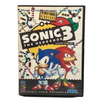ソニック・ザ・ヘッジホッグ3 メガドライブ用ソフト 箱・本体ヨゴレ有 -