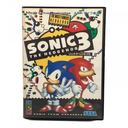 ソニック・ザ・ヘッジホッグ3 メガドライブ用ソフト 箱・本体ヨゴレ有