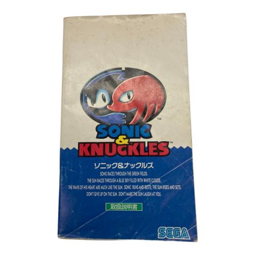 ソニック＆ナックルズ メガドライブ用ソフト ヨゴレ有 -