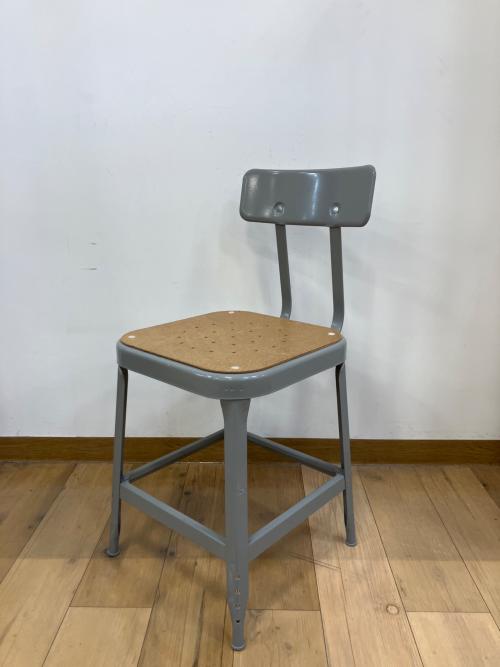 LYON (リヨン) ファクトリーチェア メタリック×ベージュ