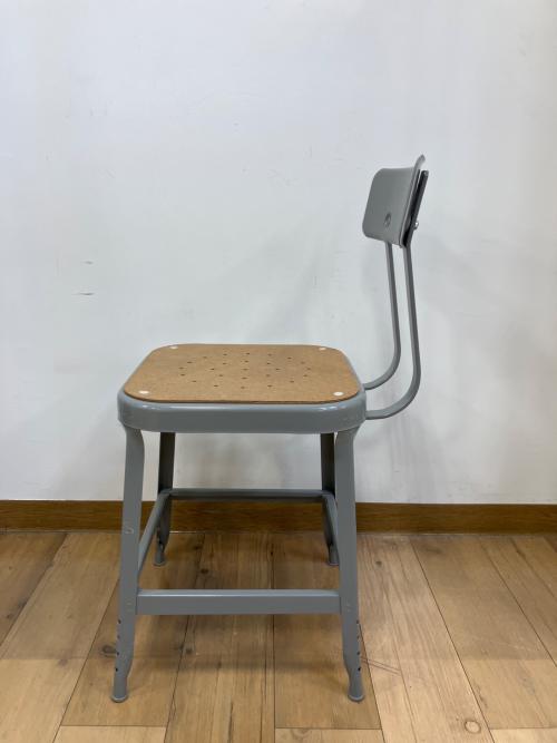 LYON (リヨン) ファクトリーチェア メタリック×ベージュ