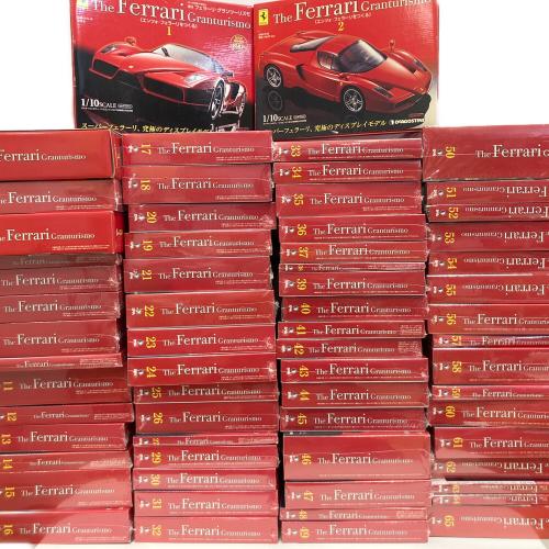 DeAGOSTINI (デアゴスティーニ) フェラーリ・グランツーリズモ エンツォ・フェラーリをつくる パーツ付マガジンセット 全65巻セット/ディスプレイケース・ベース・バインダー付