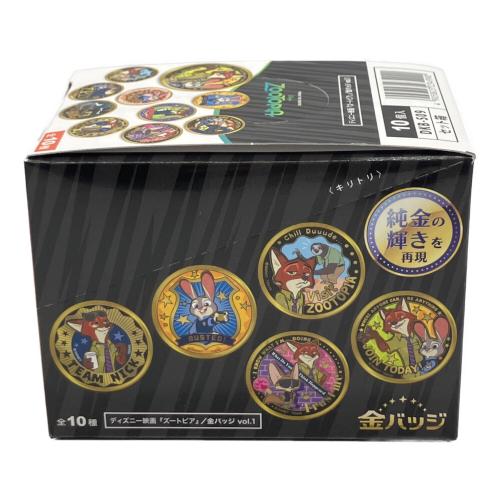 ズートピア金バッジ ディズニーグッズ