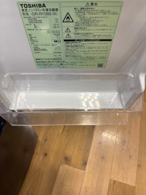 TOSHIBA (トウシバ) 2ドア冷蔵庫 GR-R15BS 2020年製 41kg 153L