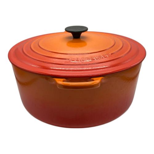 LE CREUSET (ルクルーゼ) 両手鍋 オレンジ シグニチャー ココット・ロンド