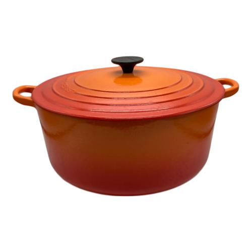 LE CREUSET (ルクルーゼ) 両手鍋 オレンジ シグニチャー ココット・ロンド