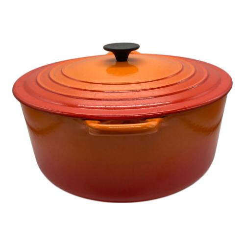 LE CREUSET (ルクルーゼ) 両手鍋 オレンジ シグニチャー ココット・ロンド