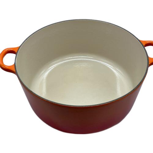 LE CREUSET (ルクルーゼ) 両手鍋 オレンジ シグニチャー ココット・ロンド