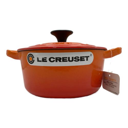 LE CREUSET (ルクルーゼ) 両手鍋 16cm オレンジ ココット・ロンド