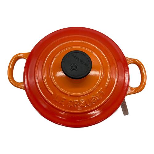 LE CREUSET (ルクルーゼ) 両手鍋 16cm オレンジ ココット・ロンド