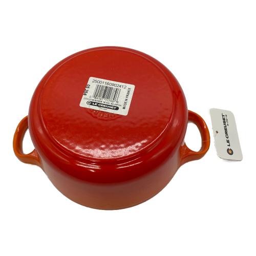 LE CREUSET (ルクルーゼ) 両手鍋 16cm オレンジ ココット・ロンド