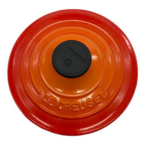 LE CREUSET (ルクルーゼ) 両手鍋 16cm オレンジ ココット・ロンド