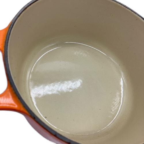 LE CREUSET (ルクルーゼ) 両手鍋 16cm オレンジ ココット・ロンド