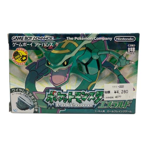 ポケットモンスターエメラルド (ワイヤレスアダプタ同梱) GAMEBOY ADVANCE用ソフト CERO A (全年齢対象)