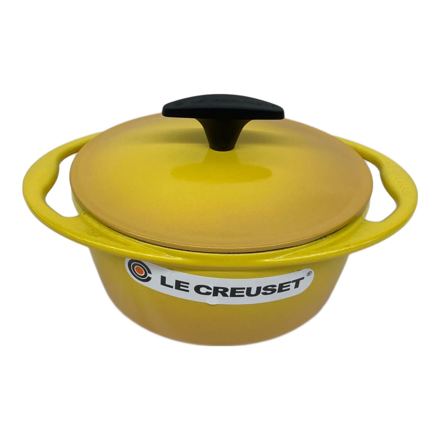 ル・クルーゼ（LE CREUSET）30センチ鍋　イエロー ル クルーゼ 27 両手鍋 イエロー LE CREUSE 鋳物 ホーロー - メルカリ