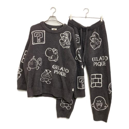 gelato pique (ジェラートピケ) ルームウェアセットアップ マリオ ベビモコアソートジャガードプルオーバー SIZE L