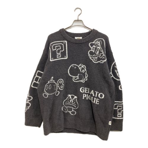 gelato pique (ジェラートピケ) ルームウェアセットアップ マリオ ベビモコアソートジャガードプルオーバー SIZE L