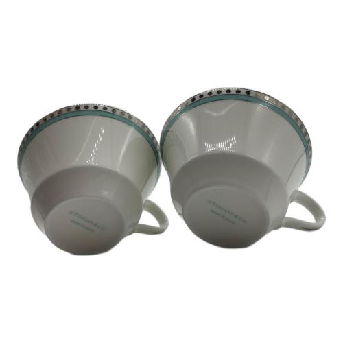 TIFFANY & Co. (ティファニー) マグカップ プラチナブルーバンド 2Pセット