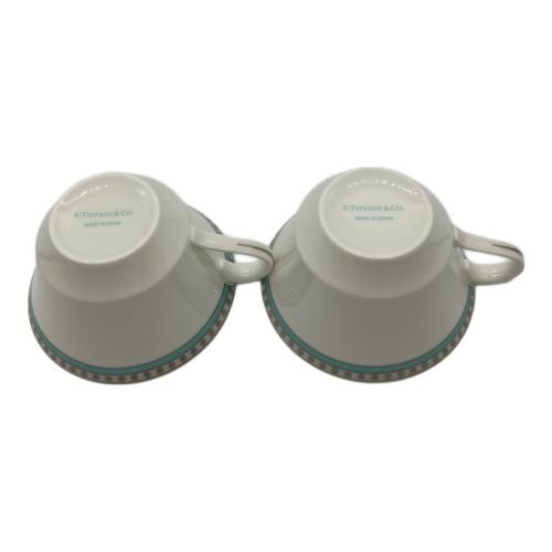 TIFFANY & Co. (ティファニー) マグカップ プラチナブルーバンド 2Pセット