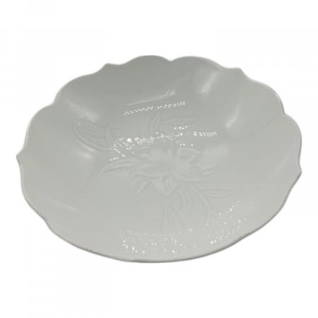 【希少新品】人間国宝 井上萬二 白磁彫文 菓子鉢 井上萬二 白磁牡丹彫文 菓子鉢 人間国宝 和光 - メルカリ