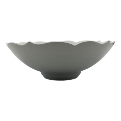 菓子鉢 井上萬二 白磁彫文