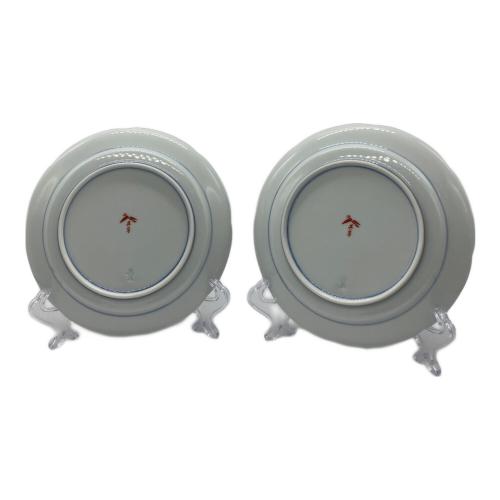 其泉 (キセン) プレート 鹿鳴館 赤濃金彩唐草 2Pセット