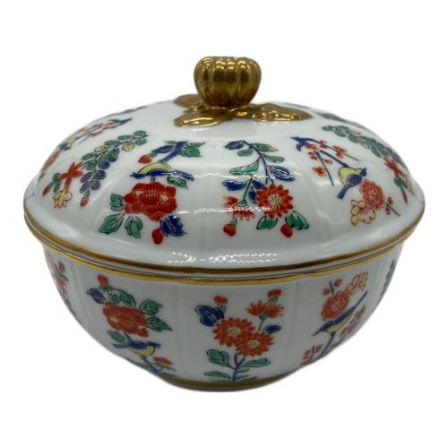 其泉 (キセン) キャンディボックス マイセン写し色絵草花文