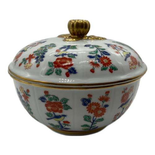 其泉 (キセン) キャンディボックス マイセン写し色絵草花文