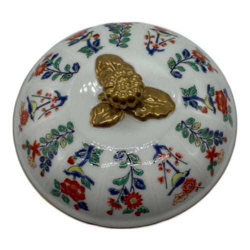 其泉 (キセン) キャンディボックス マイセン写し色絵草花文