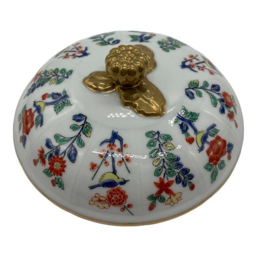 其泉 (キセン) キャンディボックス マイセン写し色絵草花文