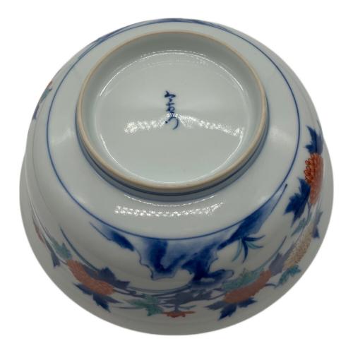 十二代今泉今右衛門 (ジュウニダイイマイズミイマエモン) 錦岩花絵菓子器