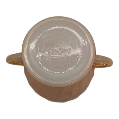 Fire King (ファイヤーキング) シュガーポット&クリーマー ピーチラスター ANCHORHOCKING