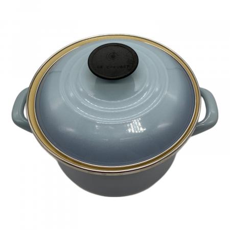 LE CREUSET (ルクルーゼ) 両手鍋 スカイブルー 18cm｜トレファク