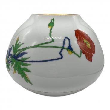 929 深川製磁　ルリ三彩　花瓶　未使用 深川製磁 (フカガワセイジ) 花瓶 ルリ三彩 鶴首7号｜トレファク