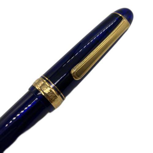 PLATINUM (プラチナ) 万年筆 ブルー×ゴールド ペン先14K刻印 3776