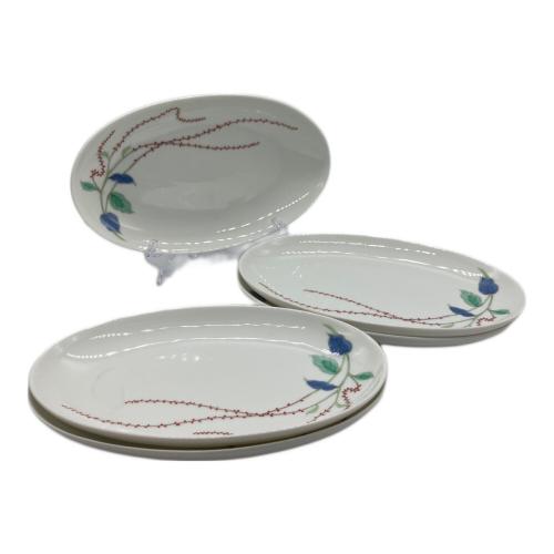 深川製磁 (フカガワセイジ) 楕円多用皿 水引草