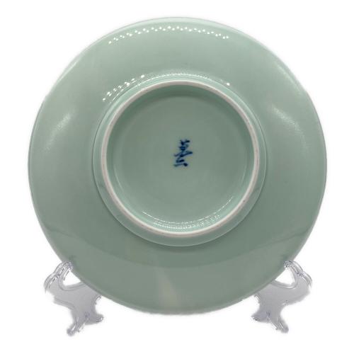 井上萬ニ 皿 青白磁公孫樹文皿